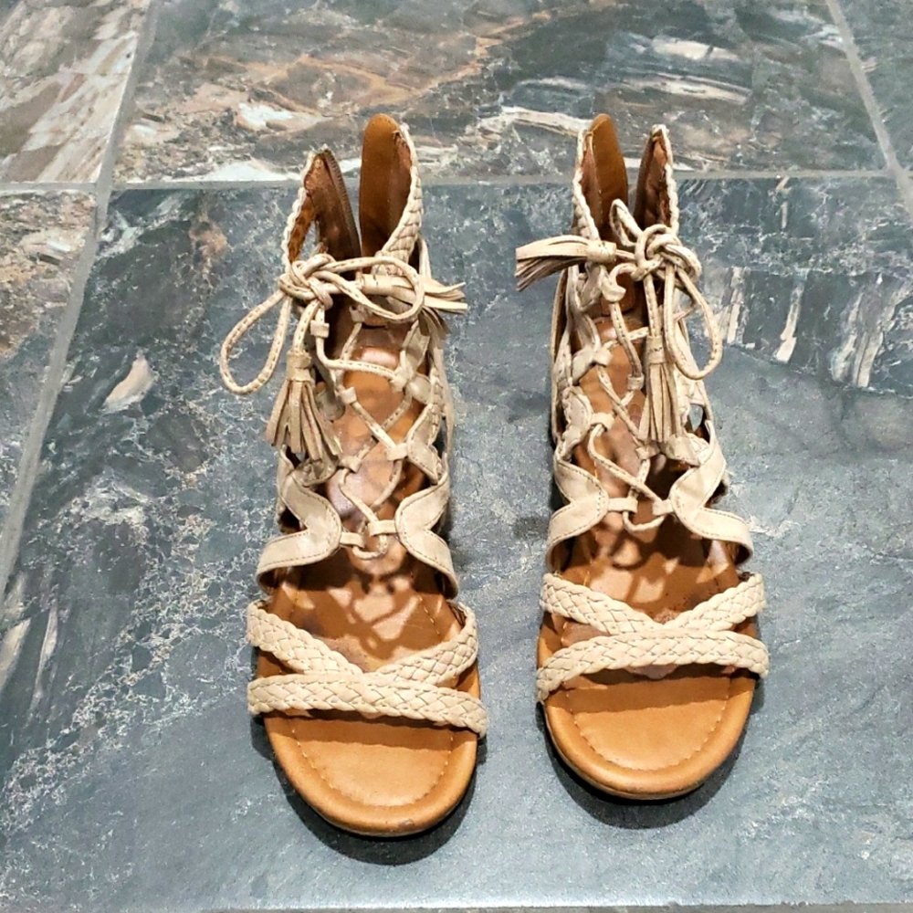 Braided Tan Women's Sandals